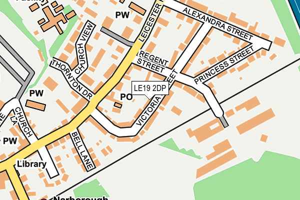 LE19 2DP map - OS OpenMap – Local (Ordnance Survey)