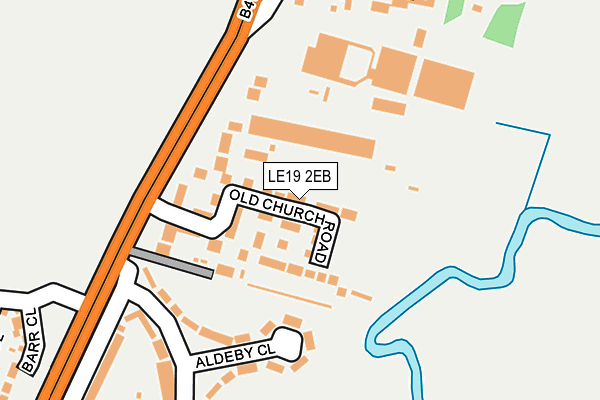 LE19 2EB map - OS OpenMap – Local (Ordnance Survey)