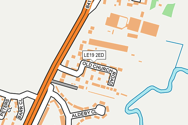 LE19 2ED map - OS OpenMap – Local (Ordnance Survey)