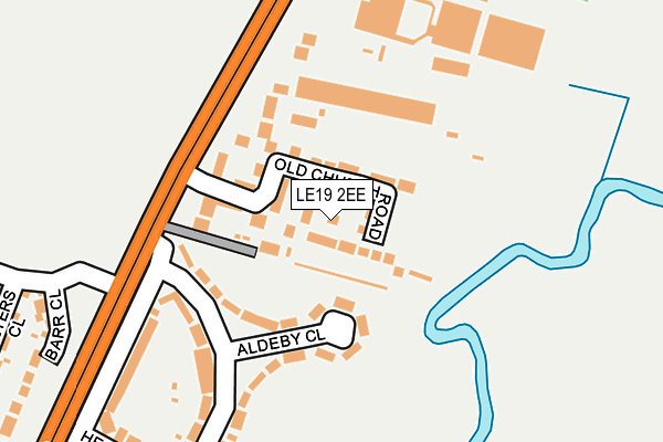 LE19 2EE map - OS OpenMap – Local (Ordnance Survey)