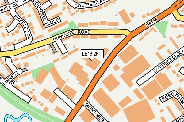 LE19 2FT map - OS OpenMap – Local (Ordnance Survey)