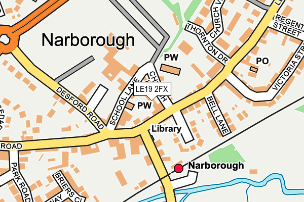 LE19 2FX map - OS OpenMap – Local (Ordnance Survey)