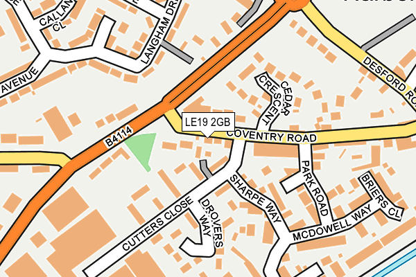 LE19 2GB map - OS OpenMap – Local (Ordnance Survey)