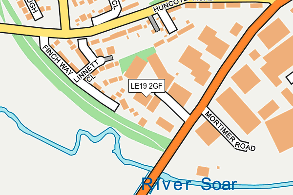 LE19 2GF map - OS OpenMap – Local (Ordnance Survey)