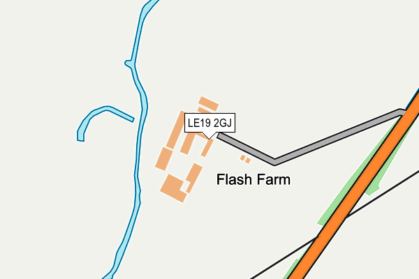 LE19 2GJ map - OS OpenMap – Local (Ordnance Survey)