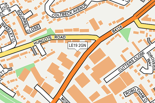 LE19 2GN map - OS OpenMap – Local (Ordnance Survey)