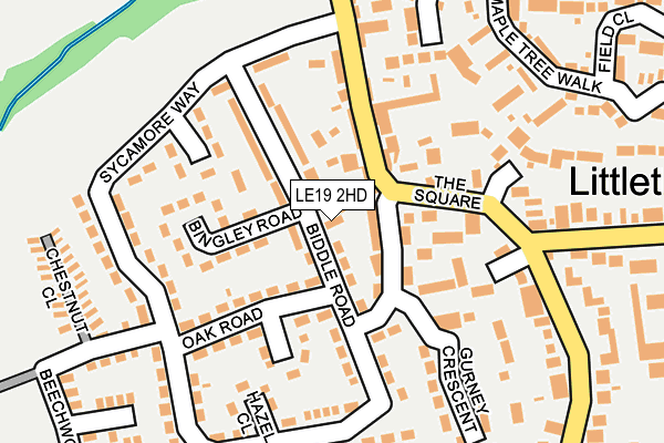 LE19 2HD map - OS OpenMap – Local (Ordnance Survey)