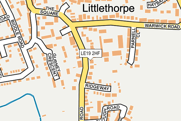 LE19 2HF map - OS OpenMap – Local (Ordnance Survey)