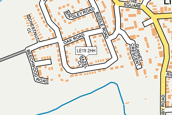 LE19 2HH map - OS OpenMap – Local (Ordnance Survey)