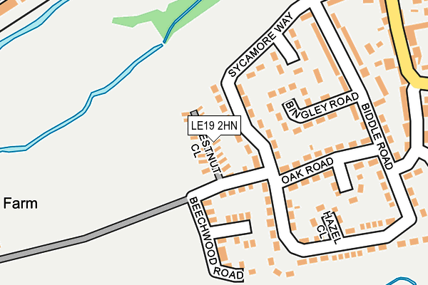 LE19 2HN map - OS OpenMap – Local (Ordnance Survey)