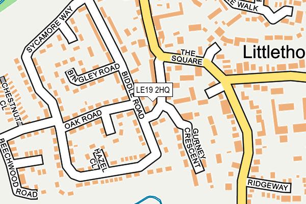 LE19 2HQ map - OS OpenMap – Local (Ordnance Survey)