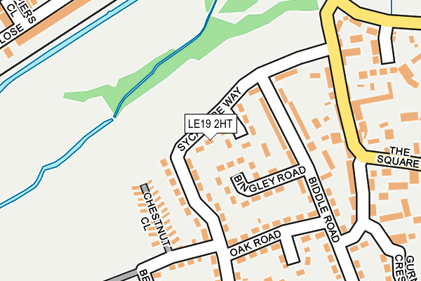 LE19 2HT map - OS OpenMap – Local (Ordnance Survey)