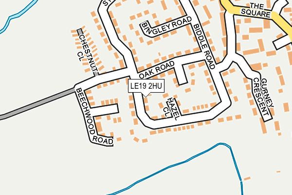 LE19 2HU map - OS OpenMap – Local (Ordnance Survey)