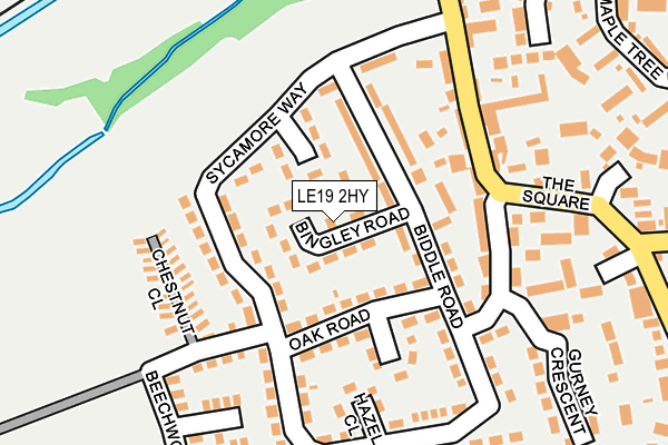 LE19 2HY map - OS OpenMap – Local (Ordnance Survey)