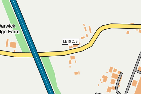 LE19 2JB map - OS OpenMap – Local (Ordnance Survey)
