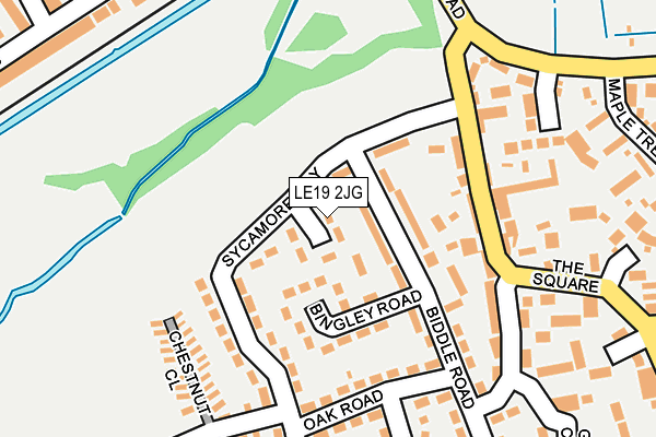 LE19 2JG map - OS OpenMap – Local (Ordnance Survey)