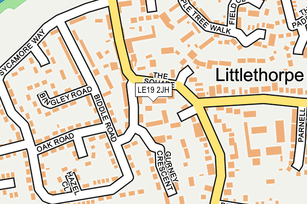 LE19 2JH map - OS OpenMap – Local (Ordnance Survey)