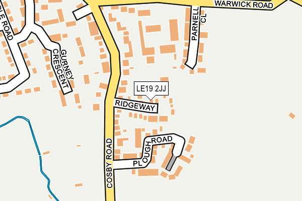 LE19 2JJ map - OS OpenMap – Local (Ordnance Survey)