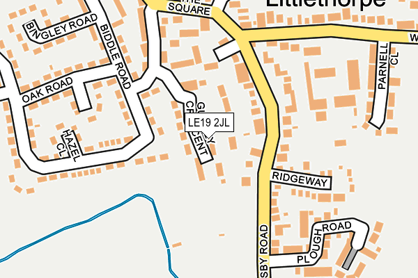 LE19 2JL map - OS OpenMap – Local (Ordnance Survey)