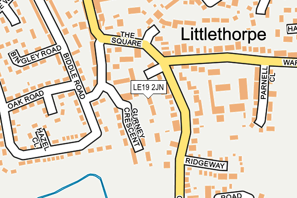 LE19 2JN map - OS OpenMap – Local (Ordnance Survey)