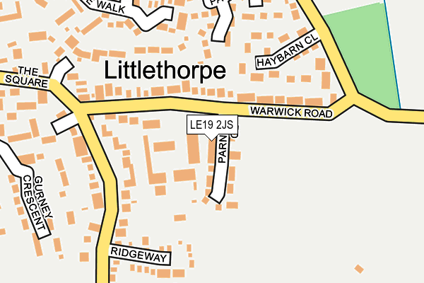 LE19 2JS map - OS OpenMap – Local (Ordnance Survey)