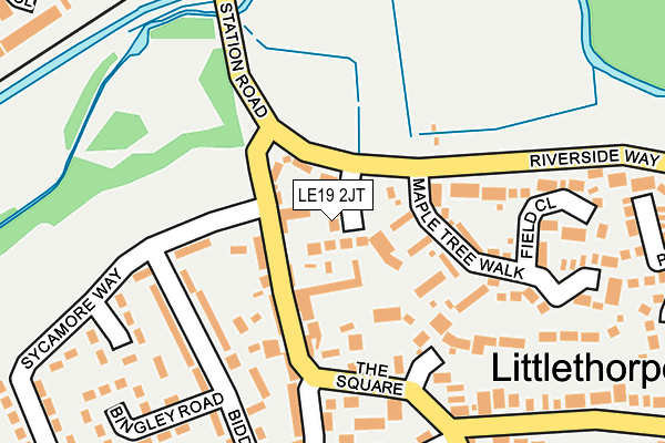 LE19 2JT map - OS OpenMap – Local (Ordnance Survey)