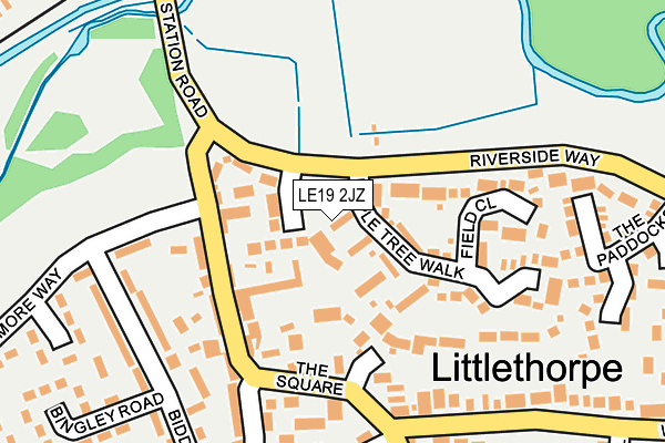 LE19 2JZ map - OS OpenMap – Local (Ordnance Survey)