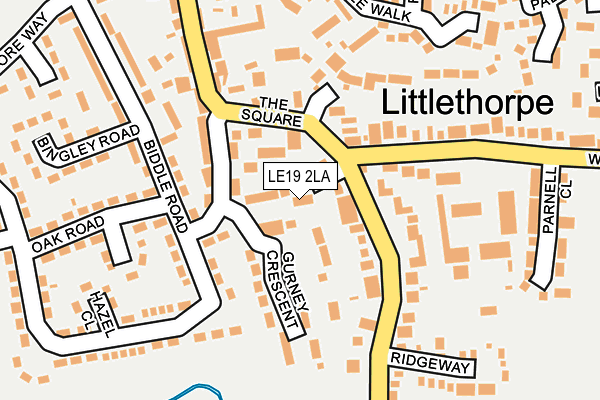 LE19 2LA map - OS OpenMap – Local (Ordnance Survey)