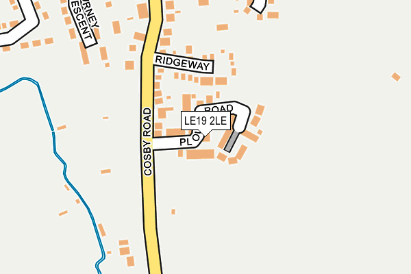 LE19 2LE map - OS OpenMap – Local (Ordnance Survey)
