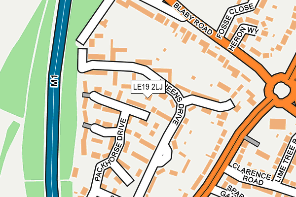 LE19 2LJ map - OS OpenMap – Local (Ordnance Survey)