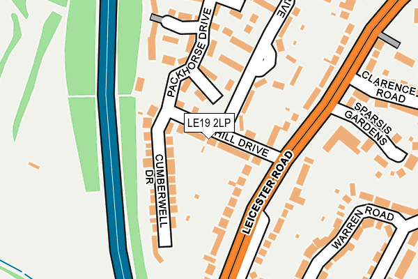 LE19 2LP map - OS OpenMap – Local (Ordnance Survey)