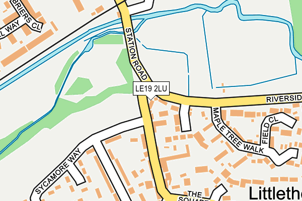 LE19 2LU map - OS OpenMap – Local (Ordnance Survey)