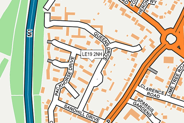LE19 2NH map - OS OpenMap – Local (Ordnance Survey)