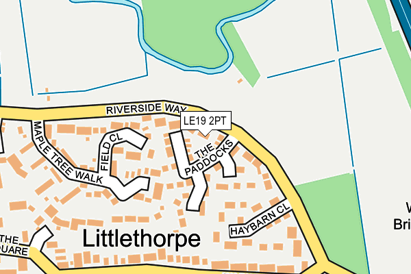 LE19 2PT map - OS OpenMap – Local (Ordnance Survey)