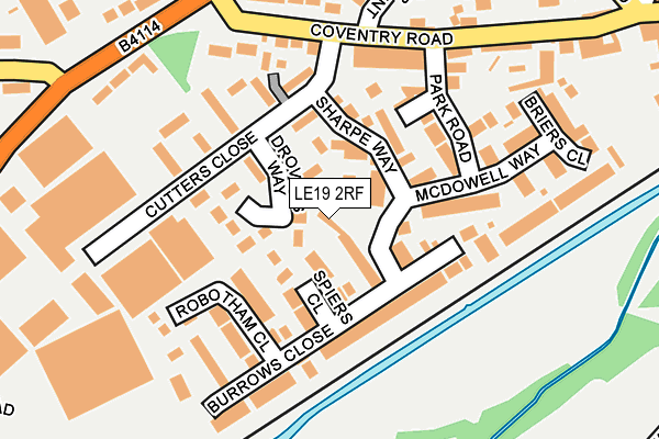 LE19 2RF map - OS OpenMap – Local (Ordnance Survey)
