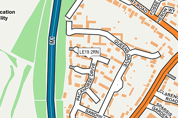 LE19 2RN map - OS OpenMap – Local (Ordnance Survey)