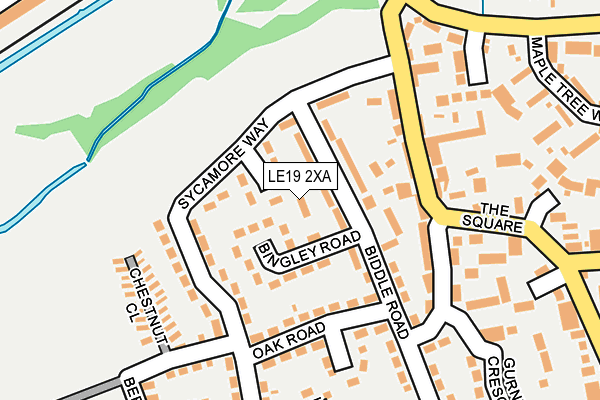 LE19 2XA map - OS OpenMap – Local (Ordnance Survey)