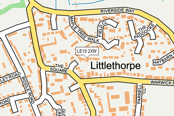 LE19 2XW map - OS OpenMap – Local (Ordnance Survey)