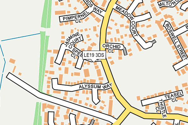 LE19 3DS map - OS OpenMap – Local (Ordnance Survey)