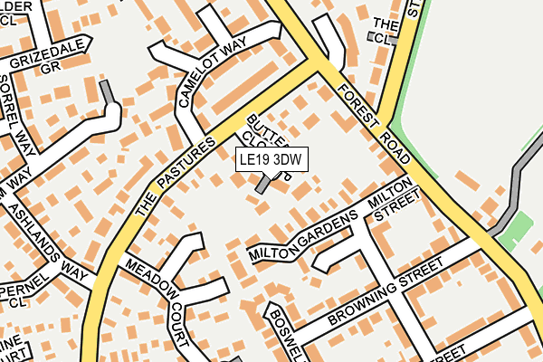 LE19 3DW map - OS OpenMap – Local (Ordnance Survey)