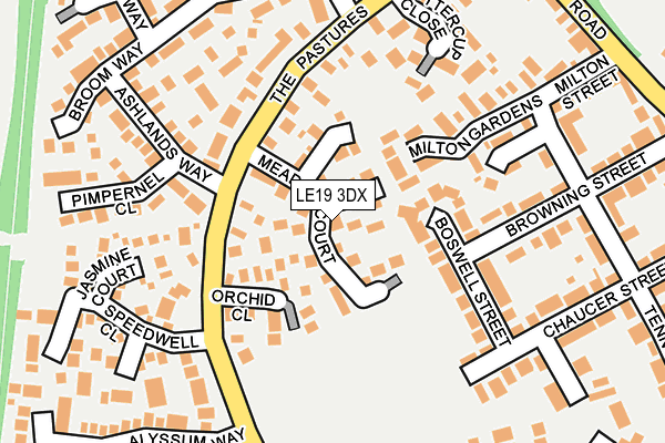 LE19 3DX map - OS OpenMap – Local (Ordnance Survey)
