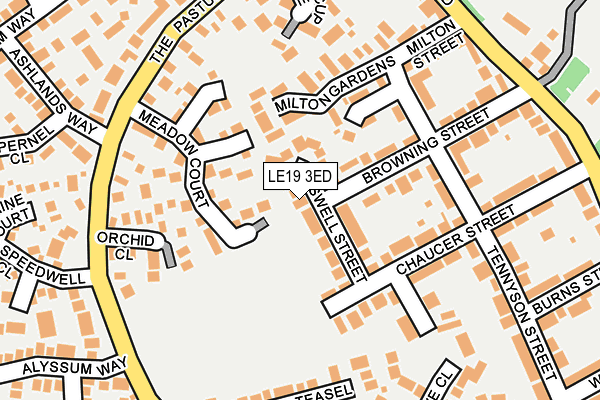 LE19 3ED map - OS OpenMap – Local (Ordnance Survey)