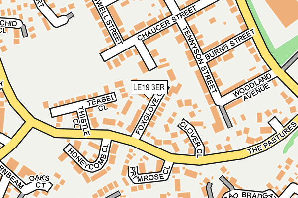 LE19 3ER map - OS OpenMap – Local (Ordnance Survey)
