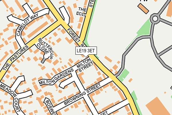 LE19 3ET map - OS OpenMap – Local (Ordnance Survey)