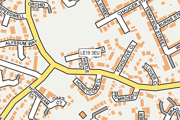 LE19 3EU map - OS OpenMap – Local (Ordnance Survey)