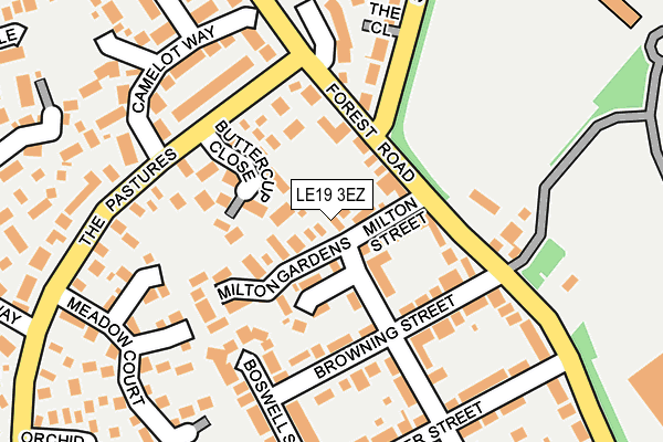 LE19 3EZ map - OS OpenMap – Local (Ordnance Survey)