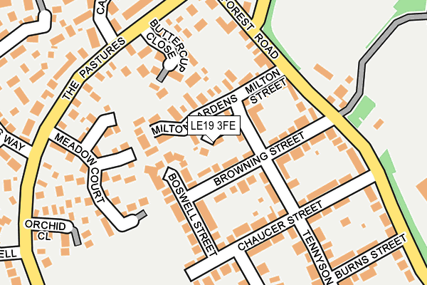 LE19 3FE map - OS OpenMap – Local (Ordnance Survey)