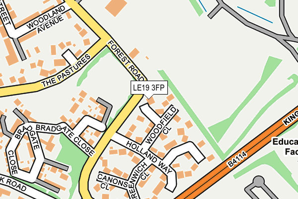 LE19 3FP map - OS OpenMap – Local (Ordnance Survey)