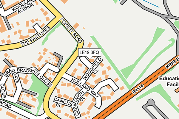 LE19 3FQ map - OS OpenMap – Local (Ordnance Survey)
