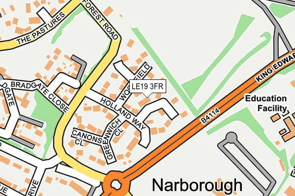 LE19 3FR map - OS OpenMap – Local (Ordnance Survey)